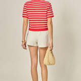 Knit Striped Sweater Cardigan