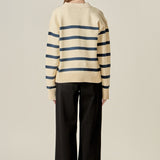 Striped V Neck Sweater