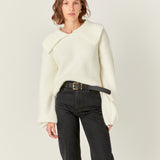 Collared Rib Chunky Sweater