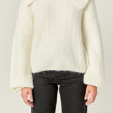 Collared Rib Chunky Sweater