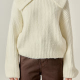 Collared Rib Chunky Sweater