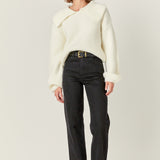 Collared Rib Chunky Sweater