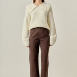 Collared Rib Chunky Sweater