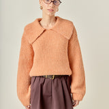 Collared Rib Chunky Sweater