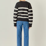 Zip Up Striped Sweater
