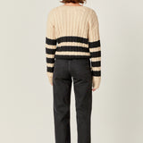 Striped Cable Knit Sweater