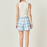 Tailored Gingham Shorts