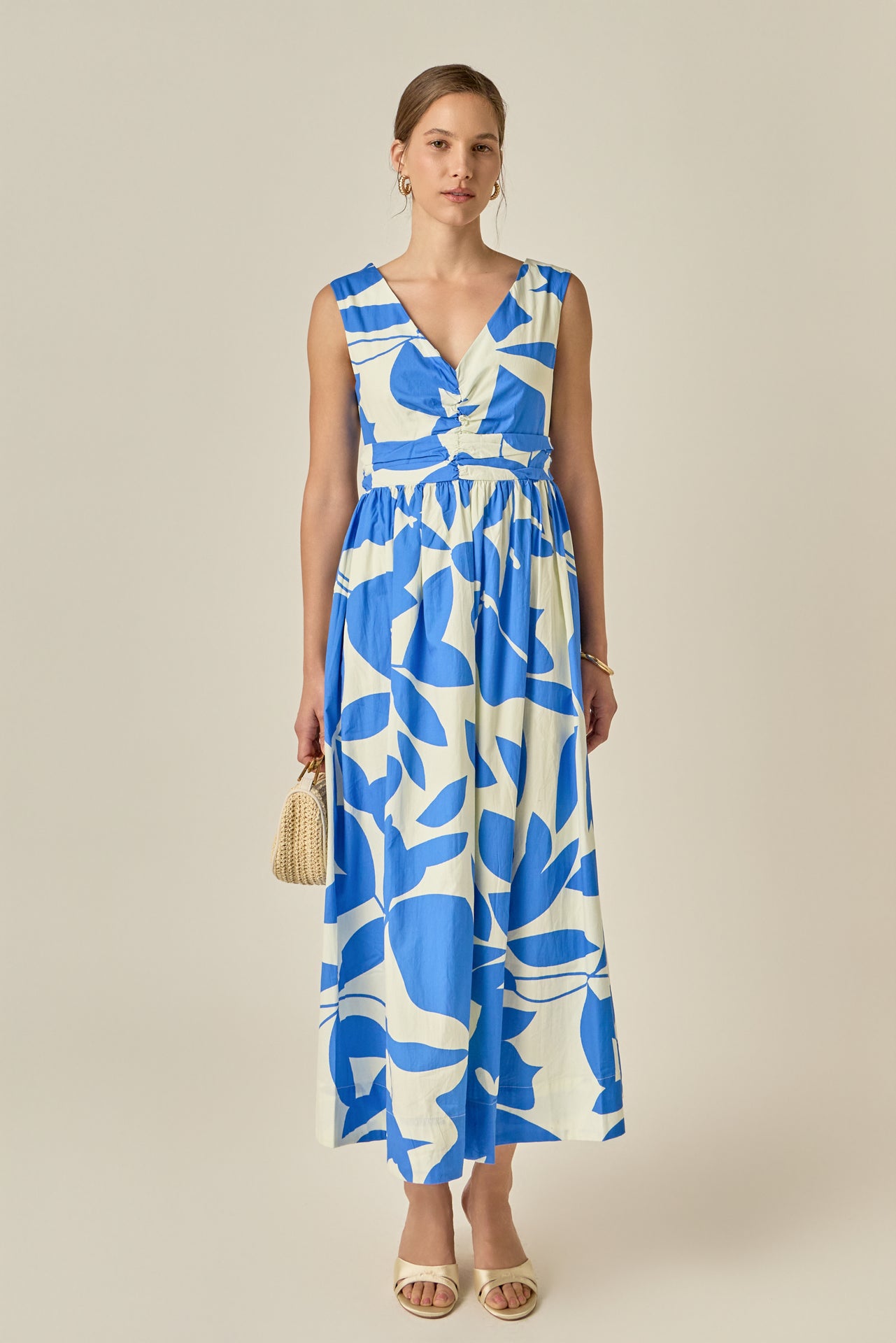 english factory stripe sleeveless maxi dress English Factory
