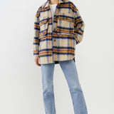 Oversized Plaid Shacket with Pockets