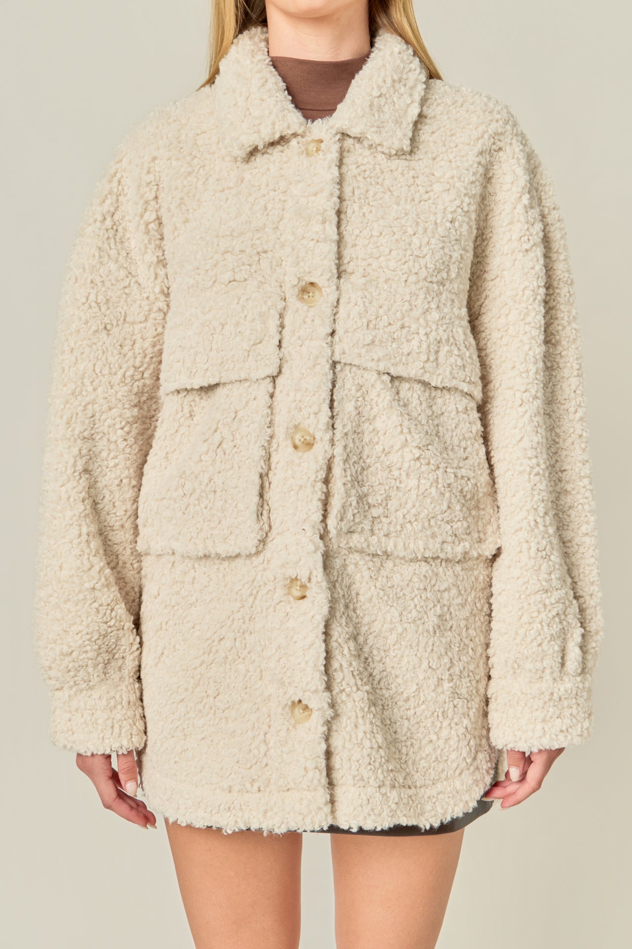 ジャケット・アウター YengYeng Oversized Sherpa Jacket – English Factory