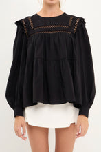 Load image into Gallery viewer, Ruffled Lace Insert Blouse
