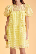 Load image into Gallery viewer, Gridded Organza Mini Dress
