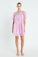 Load image into Gallery viewer, Gridded Organza Mini Dress
