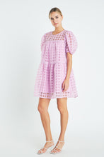 Load image into Gallery viewer, Gridded Organza Mini Dress
