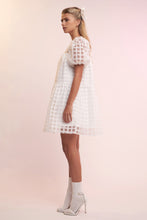 Load image into Gallery viewer, Gridded Organza Mini Dress
