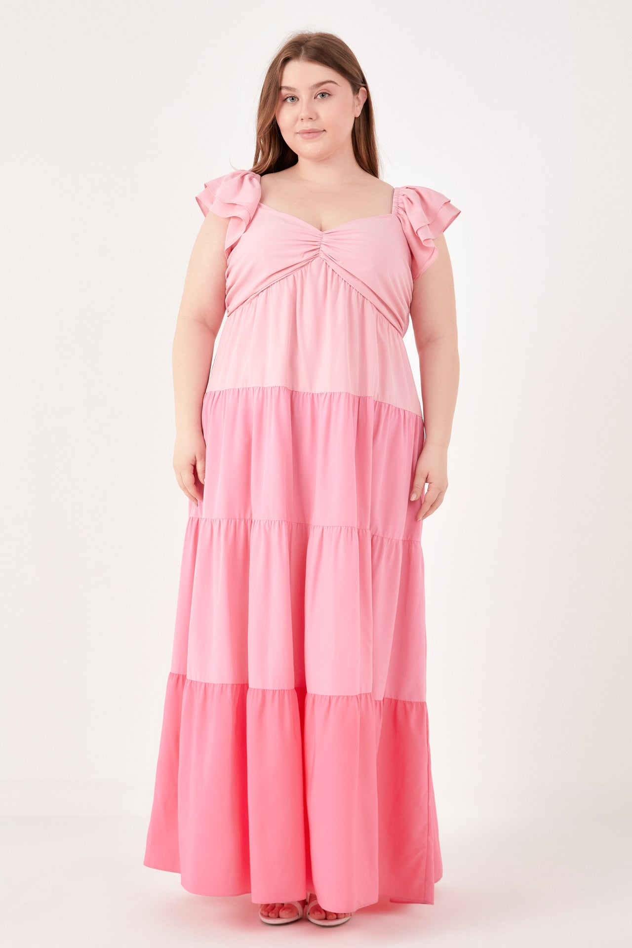 Sweet Heart Color Block Maxi Dress