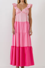Load image into Gallery viewer, Sweet Heart Color Block Maxi Dress
