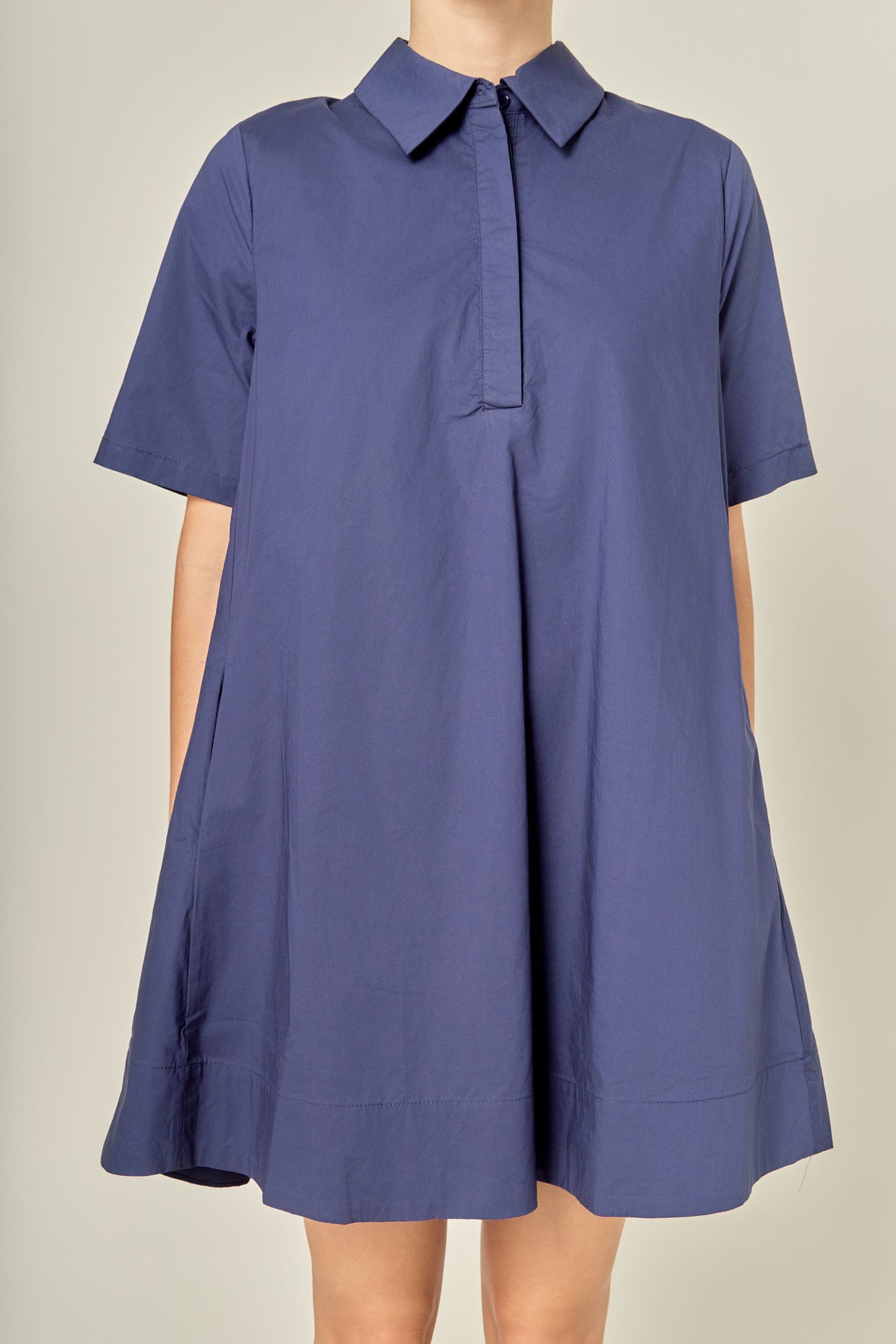 Poplin A-Line Mini Dress English Factory Poplin A-Line Mini Dress English Factory