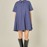 Poplin A-Line Mini Dress