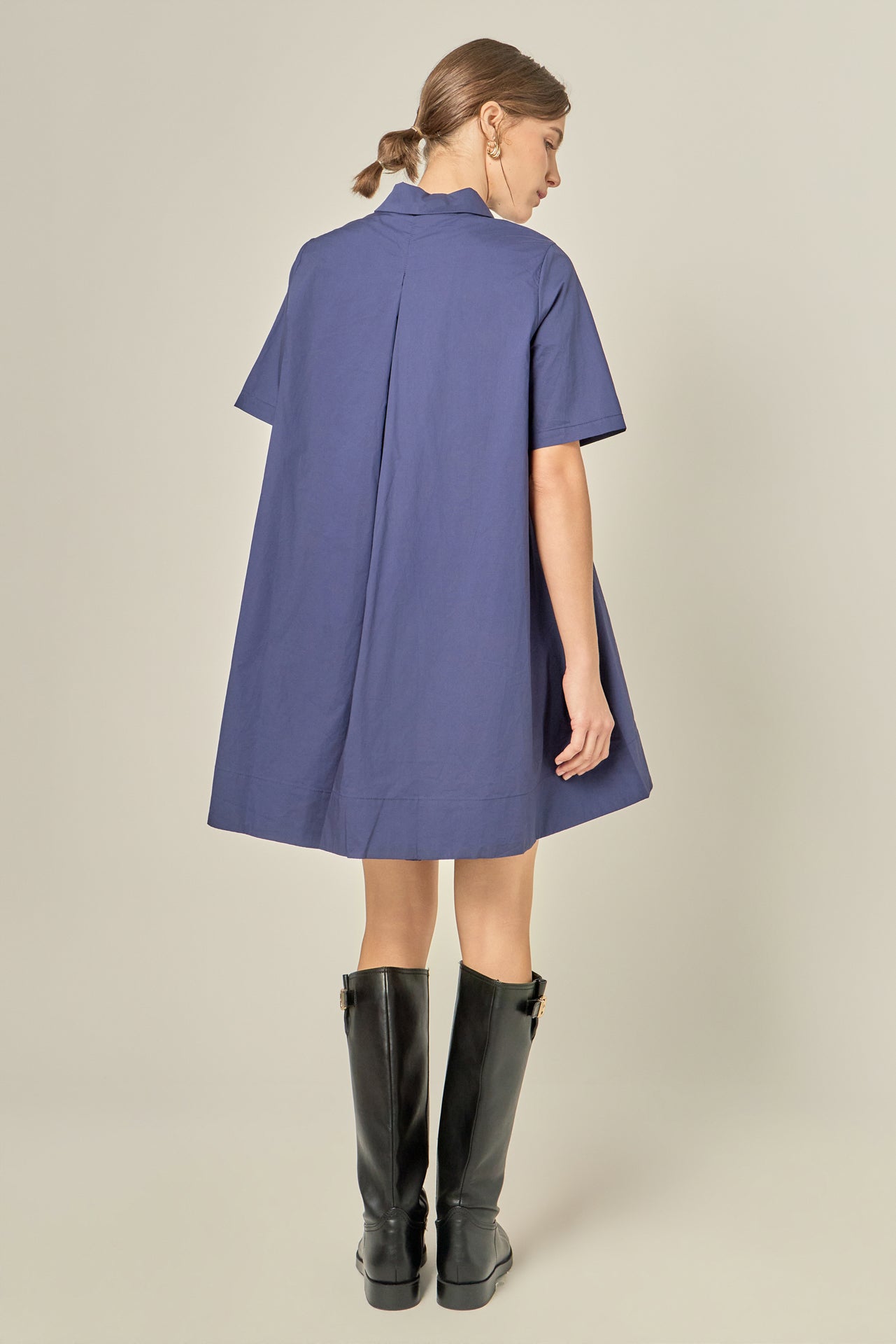 Poplin A-Line Mini Dress English Factory Poplin A-Line Mini Dress English Factory