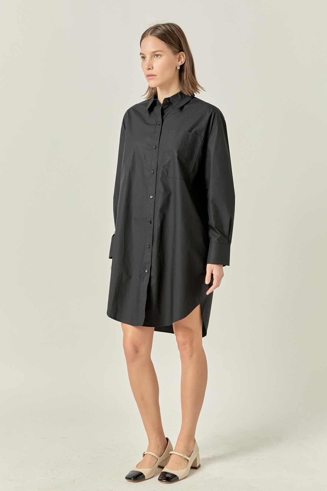 Classic Collared Shirt Dress main image 1