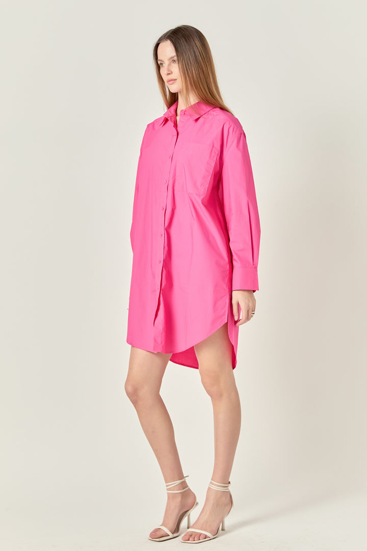 Classic Collared Dress Shirt (Lavender, Green)