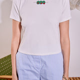 Beaded Olive Baby Tee