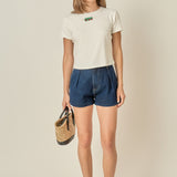 Beaded Olive Baby Tee