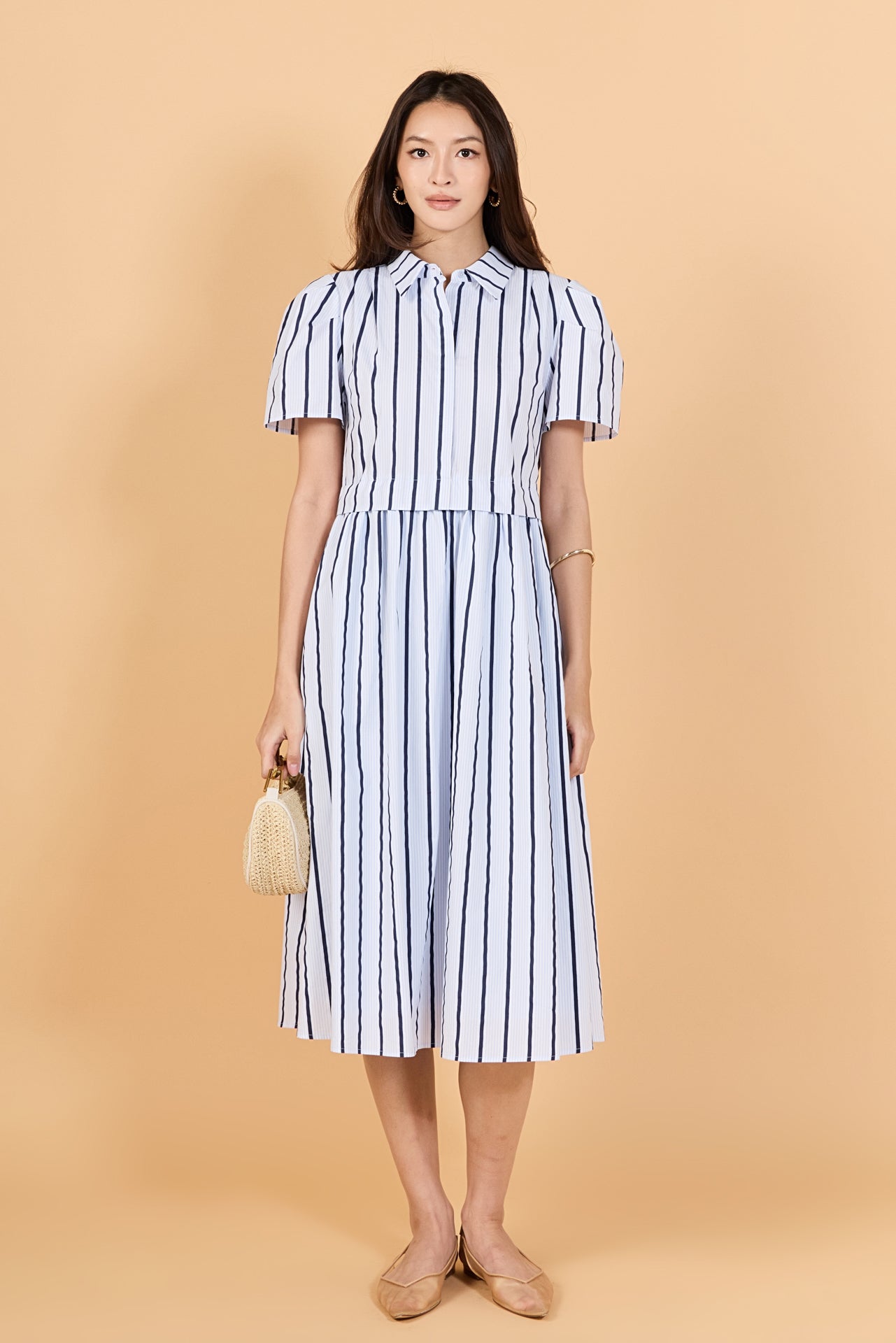 Gingham Check Midi Dress – English Factory
