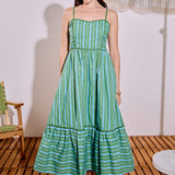 Stripe Poplin Midi Dress