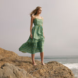 Stripe Poplin Midi Dress