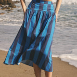 Bold Stripe Midi Skirt