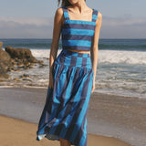 Bold Stripe Midi Skirt