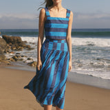Bold Stripe Midi Skirt