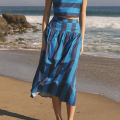 Bold Stripe Midi Skirt