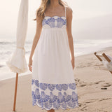 Isla Embroidered Midi Dress