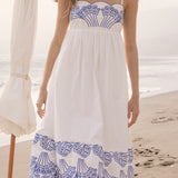 Isla Embroidered Midi Dress