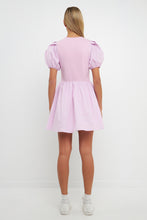 Load image into Gallery viewer, Mixed Media Henley Mini Dress
