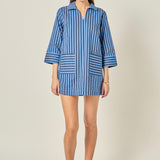 Coastal Stripe Kaftan Dress