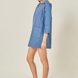 Coastal Stripe Kaftan Dress
