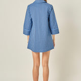 Coastal Stripe Kaftan Dress