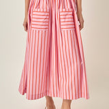 Sunset Stripe Midi Skirt