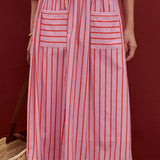 Sunset Stripe Midi Skirt