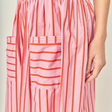 Sunset Stripe Midi Skirt