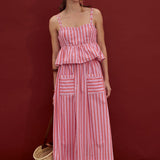 Sunset Stripe Midi Skirt