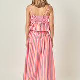 Sunset Stripe Midi Skirt