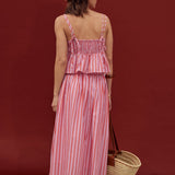 Sunset Stripe Midi Skirt
