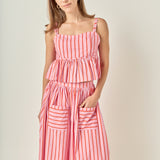 Sunset Stripe Midi Skirt