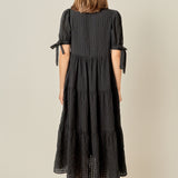 Gingham Tiered Midi Dress