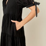 Gingham Tiered Midi Dress